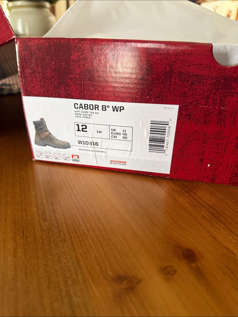 Wolverine Brown and Tan Leather Work Boot - Lace-Up. Brand New in Box. - Picture 2 of 7